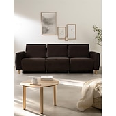 abordables Funda de sofá-Funda de sofá de terciopelo acolchado de color liso, protector de muebles