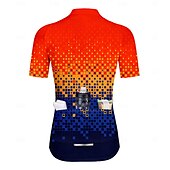abordables Maillots de mujer-Mujer Maillot de Ciclismo Manga Corta Bicicleta Maillot Camiseta con 3 bolsillos traseros Filtro Solar Resistente a los rayos UV Transpirable Secado rápido Naranja Deportes Ropa
