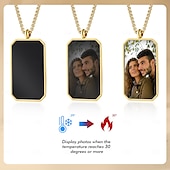 ieftine Ziua Mamei-Colier termocromic personalizat cel mai bun cadou pentru mamă – pandantiv foto care se schimbă cu căldura perfect pentru Ziua Tatălui Ziua Mamei Ziua Îndrăgostiților și zile de naștere