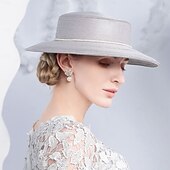 abordables Sombreros de Fiesta-Sombreros Fibra Bombín / Sombrero Cloché Sombrero de copa Sombrero para el sol Boda Fiesta de Té Elegante Boda Con Detalles con Perlas Celada Sombreros