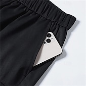 preiswerte Klassiker-Herren Cargo-Shorts Shorts Sommershorts Kordelzug Elastischer Bund Reißverschlusstasche Einfach Komfort tragbar Knielang Outdoor Sport Täglich Mode Lässig Schwarz Armeegrün