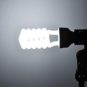 cheap Incandescent Bulbs-45W CFL Spiral Compact Fluorescent Light Bulb 200 Watt Equivalent 5500K Pure White Balance Daylight for Photography Video Studio Lighting 1pc