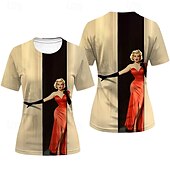 levne Topy-Trička Retro plakát Retro dívka Grafika Pro Dámské Dospělé Plesová maškaráda 3D tisk Dovolená Párty