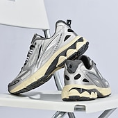 Χαμηλού Κόστους Ανδρικά Sneakers-ανδρικά αθλητικά παπούτσια τρεξίματος λευκά και πορτοκαλί με ελαφρύ πλέγμα – ευέλικτα αθλητικά παπούτσια για μπάσκετ και καθημερινή χρήση