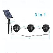 olcso Víz alatti lámpák-napelemes víz alatti fények spotlámpa led kültéri merülő tájkép színes rgb medence lámpa ip68 vízálló medence kerti pázsit dekoráció