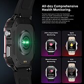 abordables Montres connectées-696 C30PRO Montre intelligente 2.19 pouce Smartwatch Montre Connectée Bluetooth Podomètre Rappel d&#039;appel Moniteur de Sommeil Compatible avec Android iOS Hommes Appels Mains Libres Rappel de Message