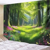 cheap Landscape Tapestry-Landscape Forest Hanging Tapestry Wall Art Large Tapestry Mural Decor Photograph Backdrop Blanket Curtain Home Bedroom Living Room Decoration