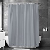 cheap Shower Curtains-Shower Curtain PEVA Waterproof Mould Proof&amp;Mildew Resistant Bathroom Curtains with Hooks Easy Installation Quick-Drying 180cm*180cm(70&quot;*70&quot;)