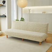 ieftine Futon Sofa Cover-țesătură jacquard husă canapea extensibilă fără brațe huse canapea protector elastic husă bancă