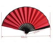 abordables Fournitures pour la maison-Éventails à bottes sur le sol, éventails à grands plis, éventail de danse en ligne, éventails pliants décoratifs, éventails chinois en tissu rétro vintage, pour spectacle, danse, mariage