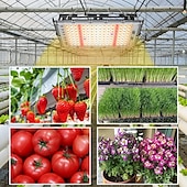 abordables Lampe de croissance LED-Lampes de culture pour plantes d&#039;intérieur 400 W à spectre complet, lampe de culture 3 types à intensité variable, télécommande adaptée aux plantes d&#039;intérieur, micro-pousses, clones, plantes
