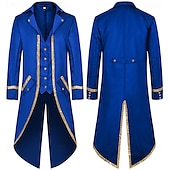 abordables Vêtements d&amp;#39;extérieur-Rétro Vintage Rococo Médiéval Manteau Smoking Queue-de-pie Homme Royal Halloween Carnaval Soirée LARP Foire de la Renaissance Adulte Manteau Toutes saisons