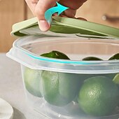 Недорогие Хранение на кухне-Банки для хранения 4 шт./набор пластиковых ланч-боксов, герметичная кухонная коробка, креативные коробки для хранения продуктов, круглая герметичная коробка для организации кладовой на кухне, еда на