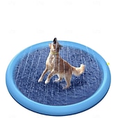 abordables Jouets de Plage et de Plein Air-Tapis de jeu d&#039;eau extérieur de 68 pouces, motif de vie marine multicolore, tapis anti-éclaboussures en PVC durable avec arroseur, antidérapant &amp;gonflable idéal pour les jouets aquatiques amusants de