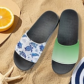 billiga Semester Sandaler-damsandaler med havssköldpaddor med tryck – trendig och praktisk stil för män vid strandsemester, besök i vattenparker och kustpromenader