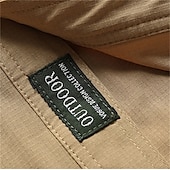 preiswerte Arbeitshemden für Herren-Herren Hemd Sommerhemd Freizeithemd Knopfhemd Cargohemd Schwarz Kaki Armeegrün Langarm Einfach Hemdkragen Urlaub Hawaiianisch Tasche Bekleidung 100% Baumwolle Mode Lässig Bequem