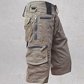 economico Classico-Per uomo Pantaloncini cargo Pantaloni capri Pantaloncini Estivi Tasca con cerniera Multi-tasche Semplice Comodità Indossabile Lunghezza al polpaccio All&#039;aperto Sport Quotidiano Moda Casual Nero Verde