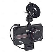 זול DVR לרכב-4 אינץ&#039; מכונית dvr dash cam hd 1080p מצלמת וידאו קדמית מצלמה אחורית אוטומטית 2 in1 הקלטת ראיית לילה הקלטת לולאה