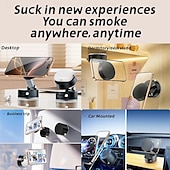 cheap Car Holder-Magnetic Car Phone Mount Foldable No Adhesive Aluminum Alloy Multi Functional Dashboard Desktop