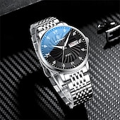 cheap Quartz Watches-Luxury Brand Man Watch Waterproof Luminous Date Week Men&#039;s Quartz Wristwatch Stainless Steel Fashion Sports Men Watches