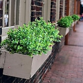 economico Piante e Fiori Artificiali-19 fiori artificiali finti di eucalipto, piante verdi, decorazioni per giardini interni ed esterni, piccole composizioni di erba primaverile, piante verdi finte per la decorazione di casa, patio e