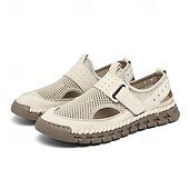זול סנדלים חיצוניים-סנדלי גברים - עיצוב רשת נושם, סגנון נינוח לנסיעות יומיות והרפתקאות חוצות קלות