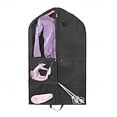 ieftine Sac pentru îmbrăcăminte și husă-geantă de îmbrăcăminte pentru copii cu 5 buzunare, husă de depozitare pentru costume scurtă pliabilă din material textil 210d, geantă de îmbrăcăminte lavabilă, rezistentă la praf, pentru spectacole,
