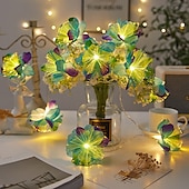economico Strisce LED-Luci a LED a forma di fiore, stringa di luci fatate a LED da 2 m, 10 LED alimentati a batteria per Natale, Ringraziamento, San Valentino, giardino estivo, balcone, decorazione per feste