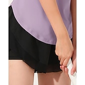 cheap Women&#039;s Shirt-Women&#039;s Workout Tank Top Sport Shirt Sports Tank Top Tank Top Sleeveless Tennis Golf Pickleball Crew Neck Solid Colored Cutout Back Mesh Back Black Purple Green Tennis Clothing