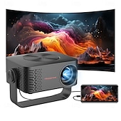 Недорогие Проекторы-портативный проектор с разрешением 1080p 4k, автоматической фокусировкой и коррекцией трапецеидальных искажений, регулируемой подставкой на 360 градусов, съемным портативным