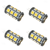 economico Luci LED bi-pin-lampadine a led con attacco bi-pin g4 3w ac/dc 12v 18 smd 5050 lampadina a led bianco caldo per lampada di cristallo per la casa lampadario 4 pezzi