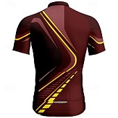 abordables Maillots pour hommes-Homme Maillot de cyclisme Géométrique Manche Courte Cyclisme T-shirt Maillot avec 3 poches arrière VTT Vélo tout terrain Séchage Rapide Design Anatomique Évacuation de l&#039;Humidité Respirant Des sports
