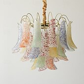 baratos Candeeiros de Lustre-Luminária pendente de LED com 6 luzes, moderna, estilo fazenda, com cordão ajustável, iluminação para ilha de cozinha, sala de jantar, quarto, hotel