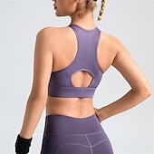cheap Sports Bras &amp; Vests-Sports Bra Hollow Mesh Back Sports Bra Fitness Yoga Vest Shockproof Yoga Bra Without Steel Ring