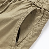 economico Classico-Per uomo Pantaloncini cargo Shorts Pantaloncini Estivi Coulisse Elastico in vita Multi-tasche Semplice Comodità Indossabile Lunghezza al ginocchio All&#039;aperto Sport Quotidiano Moda Casual Nero Cachi