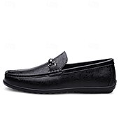 cheap Men&#039;s Slip-ons &amp; Loafers-Men&#039;s White Loafers with Silver Accents, Lightweight Casual Shoes, Ideal for Everyday Wear and Vacation Getaways