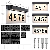 cheap Outdoor Wall Lights-1 Pc Outdoor Solar Door Adress Lights IP44 Waterproof Warm Light White Light Street Sign Lamp Courtyard Street Corridor Lighting Wall Lights House Number Lights