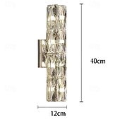cheap Post Light-LED Wall Light Warm White Wall Mount Lighting Fixture Rectangular Indoor Display Shelves Wall Lights Elegant Crystal Anti Rust 110-240V