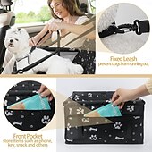 abordables Fundas de asiento para coche-Asiento elevador para coche plegable para perros, impermeable y transpirable, bolsa de viaje para perros pequeños y medianos