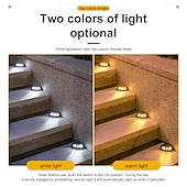 cheap Outdoor Wall Lights-4 Pcs Solar Step Ground Light Solar Step Stair Decor Garden Lights Trail Light Outdoor Waterproof Yard Guide Light