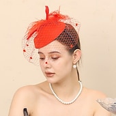 voordelige Bruiloft Zendspoel-Helm Veren Bruiloft Avond Feest Elegant Bruiloft Met Veer Helm Hoofddeksels