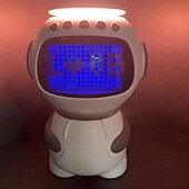 رخيصةأون مكبرات الصوت-ساعة موسيقية رائد فضاء LED ضوء ليلي مكبر صوت بلوتوث مع منبه فتحة بطاقة TF لعبة زينة لغرفة الأطفال