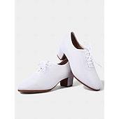 abordables Baskets de danse-Chaussures de danse plates à lacets en maille pour femmes avec semelle en caoutchouc antidérapante – chaussures d&#039;entraînement souples pour la danse de salon, l&#039;entraînement et la danse latine