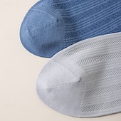 preiswerte Herren Elite Zubehör-Herren 1 Paar Socken Freizeitsocken Schwarz Weiß Farbe Einfarbig Hohl Schule Formell Hochzeit Netz Loch Dünn Sommer Frühling Herbst Ganzjahres Elegant Täglich