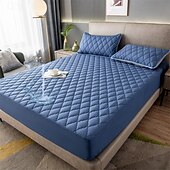 cheap Sheets &amp; Pillowcase-Queen Full King Protective Bed Cover Waterproof Mattress Protector Quilted Fitted Mattress Pad Bed Protector Elastic Thick Anti-slip Fitted Sheet with Deep Pocket Noiseless Hypoallergy