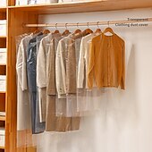 economico Borsa per Abiti &amp; Copertura-10 sacchetti monouso per indumenti, coperture antipolvere in plastica trasparente per lavaggio a secco, protezioni ispessite per abiti e cappotti, copertura trasparente per indumenti per lavanderia o uso domestico