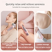 economico Massaggiatori per corpo-Massaggiatore elettrico ultra compatto ricaricabile via USB con vibrazioni ad alta frequenza per il rilassamento totale del corpo collo schiena gambe e lombari