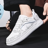 preiswerte Sneaker für Herren-Modische Herren-Sneaker – Retro-inspirierte Muster, Kunstledermaterial, ideal für Freizeitausflüge und Abenteuer in der Stadt