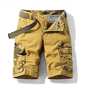 preiswerte Klassiker-Herren Cargo-Shorts Shorts mit Camouflage-Muster Shorts Sommershorts Reißverschluss Mehrere Taschen Klappentasche Einfach Tarnung Komfort tragbar Knielang Outdoor Sport Täglich Mode Lässig Wein Blau