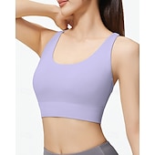 economico Reggiseni sportivi &amp; gilet-Per donna Reggiseno Il giro Top reggiseno Crisscross Back Comodo Traspirante Rete Semplice Sport Abbigliamento sportivo Nero Bianco Yoga Fitness Casuale